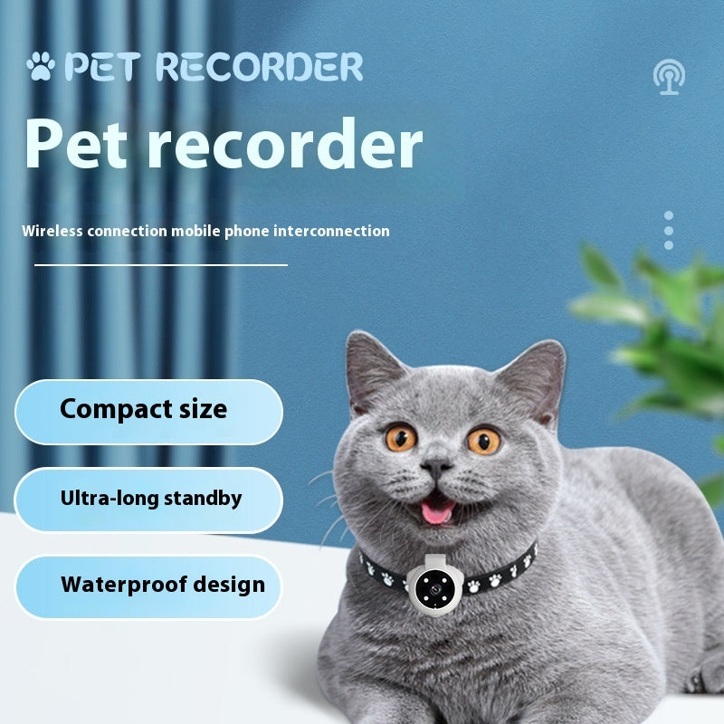 Pet Tracker Collar Dogs And Cats Recording Camera